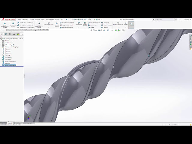 فیلم آموزشی: SOLIDWORKS 2016 Sweep Along Path - فیلم آموزشی