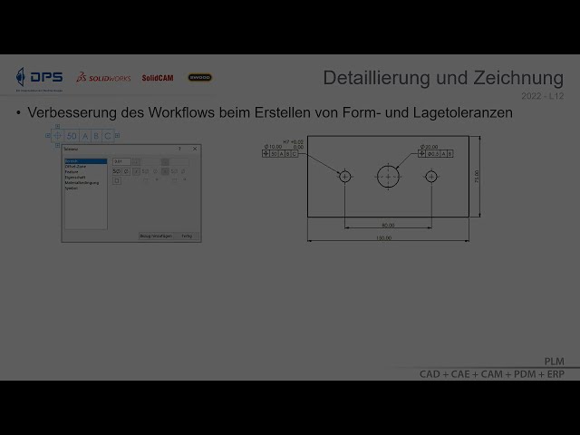 فیلم آموزشی: SOLIDWORKS 2022 - جزئیات و نقشه‌ها - گردش کار برای ایجاد GD&T با زیرنویس فارسی