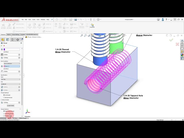 فیلم آموزشی: ایجاد موضوعات با استفاده از SOLIDWORKS 2020 با زیرنویس فارسی