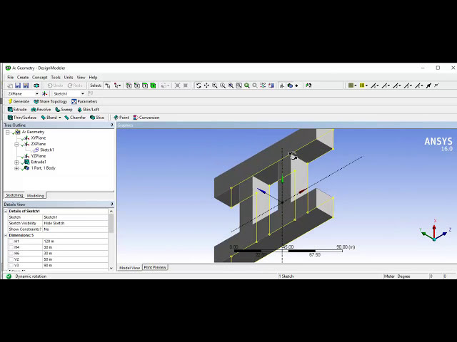 فیلم آموزشی: ایجاد هندسه بخش I با استفاده از ANSYS 16.0 Workbench | پلی لاین | Msquare Egg. تحلیل و بررسی با زیرنویس فارسی