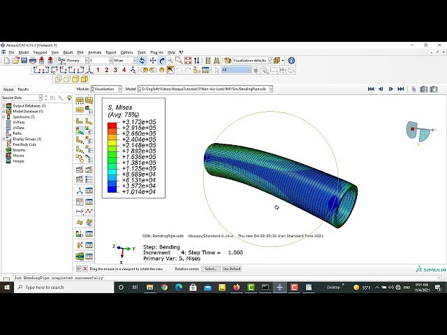 فیلم آموزشی: چگونه مشکلات بارهای نامتقارن را به صورت متقارن محوری در Abaqus مدل کنیم؟ با زیرنویس فارسی