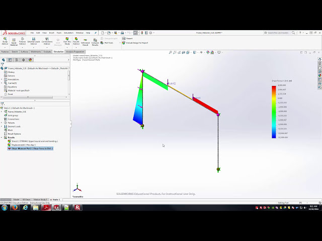 فیلم آموزشی: SolidWorks - تحلیل قاب مسطح با زیرنویس فارسی