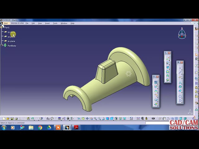 فیلم آموزشی: #CATIA V5 #SURFACE Tutorial 2 #طراحی شکل مولد با زیرنویس فارسی