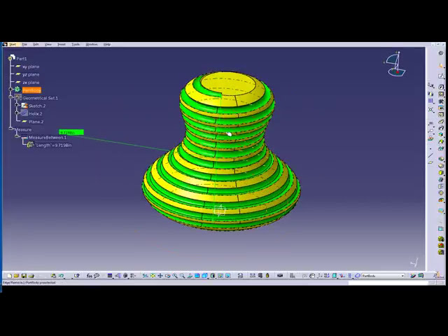 فیلم آموزشی: #46 - CATIA - با استفاده از ابزار Helix با زیرنویس فارسی