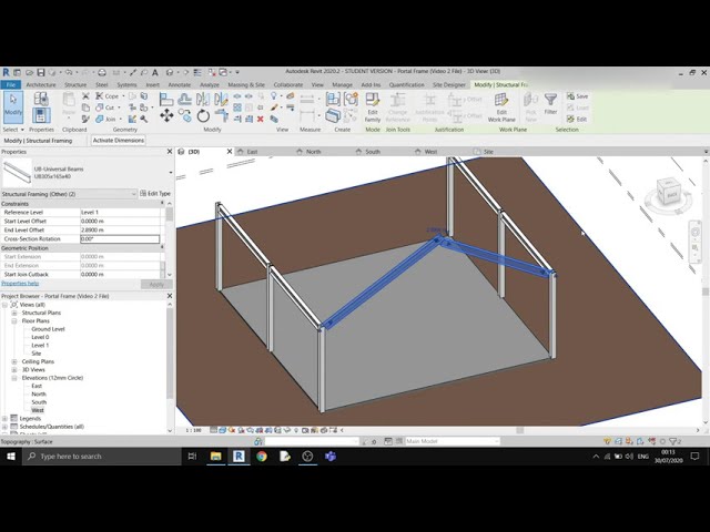 فیلم آموزشی: چگونه یک قاب پورتال (انبار) در Revit 2020 ترسیم کنیم؟ با زیرنویس فارسی