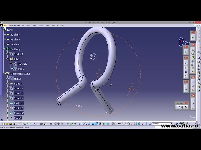 فیلم آموزشی: ایجاد یک فنر کوچک با فریم سیمی با استفاده از طراحی شکل مولد CATIA v5