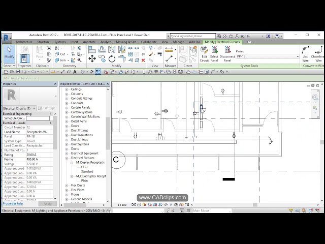 فیلم آموزشی: REVIT ELECTRICAL POWER 03 افزودن مدار به پانل ها مشاهده برنامه پانل با زیرنویس فارسی