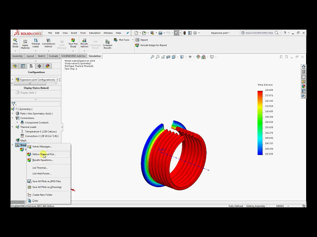 فیلم آموزشی: تجزیه و تحلیل حرارتی با استفاده از ساده سازی دو بعدی در solidworks با زیرنویس فارسی