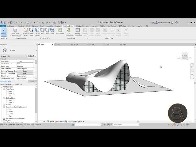 فیلم آموزشی: مدل سازی پیشرفته در Revit - دوره جمع آوری مفهومی با زیرنویس فارسی