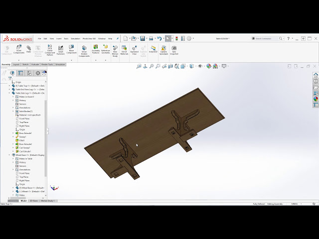 فیلم آموزشی: نجاری در SOLIDWORKS: طراحی میز با زیرنویس فارسی