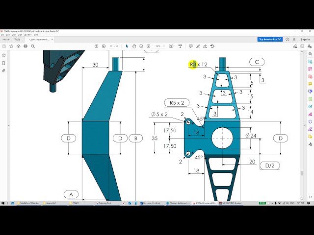 فیلم آموزشی: آماده سازی کامل آزمون CSWA Associate Solidworks - Advanced Part Modeling با زیرنویس فارسی