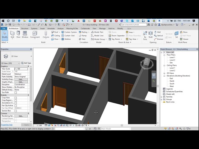 فیلم آموزشی: ارتفاع بخش پلان خانه و مدل سه بعدی در 30 دقیقه با استفاده از Revit