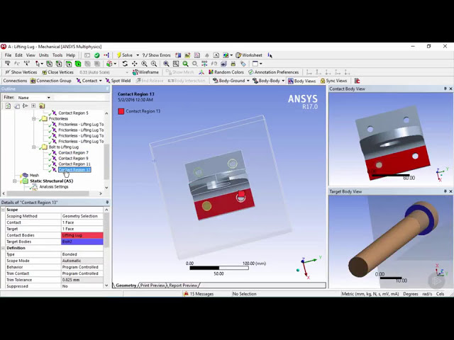 فیلم آموزشی: مقدمه ای بر ANSYS | ایجاد اتصالات | اپ 3.2 با زیرنویس فارسی