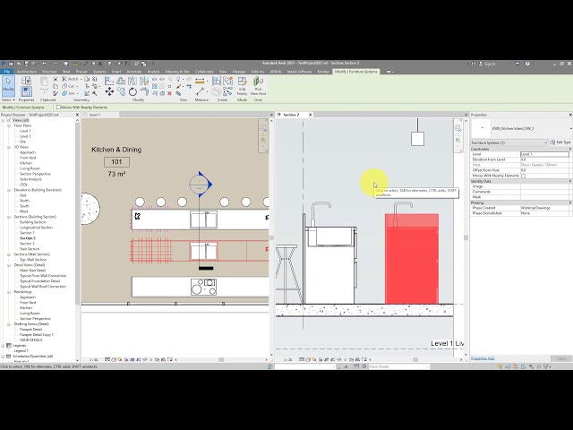 فیلم آموزشی: Revit Snippet: رفع عدم برش خانواده در نماهای بخش با زیرنویس فارسی