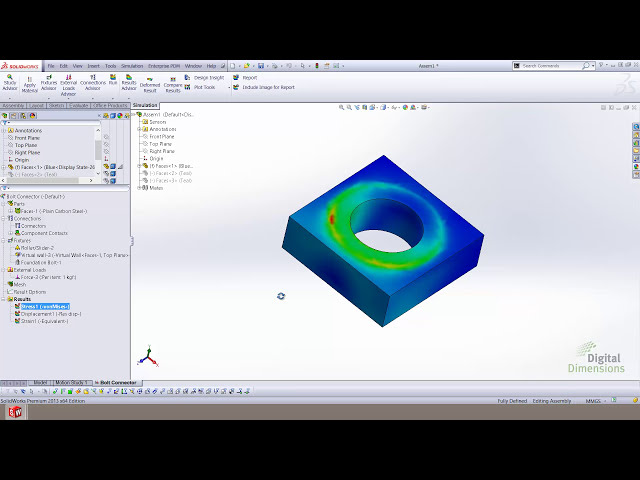 فیلم آموزشی: آرشیو ویدیو: شبیه سازی SOLIDWORKS - اتصالات پیچ با زیرنویس فارسی