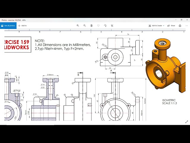 فیلم آموزشی: آموزش Solidworks برای مبتدیان تمرین 159 با زیرنویس فارسی