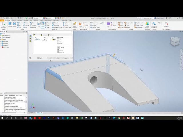 فیلم آموزشی: راه حل های فصل 15: مدل سازی پارامتریک با Autodesk Inventor 2020 با زیرنویس فارسی