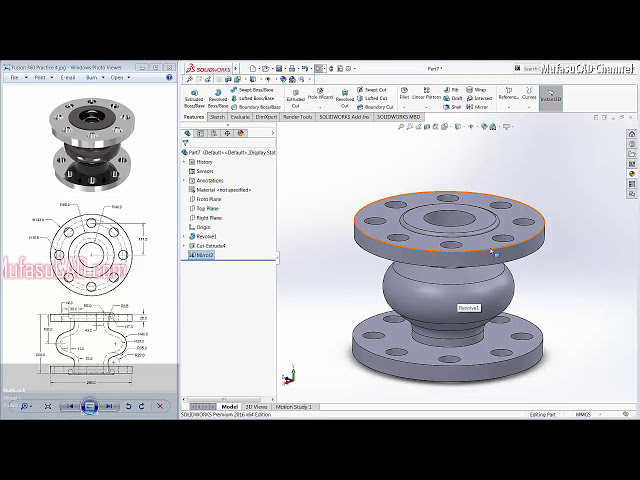 فیلم آموزشی: تمرین 4 آموزش توسعه لاستیک مدلسازی سه بعدی Solidworks با زیرنویس فارسی