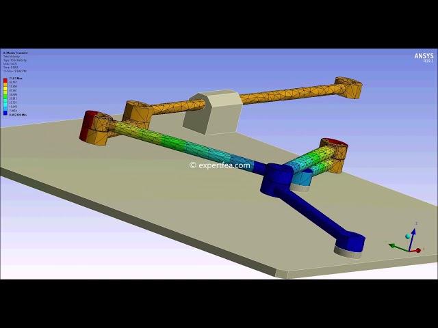فیلم آموزشی: ANSYS Workbench Transient Structural - شبیه سازی حرکت مکانیزم 6 میله