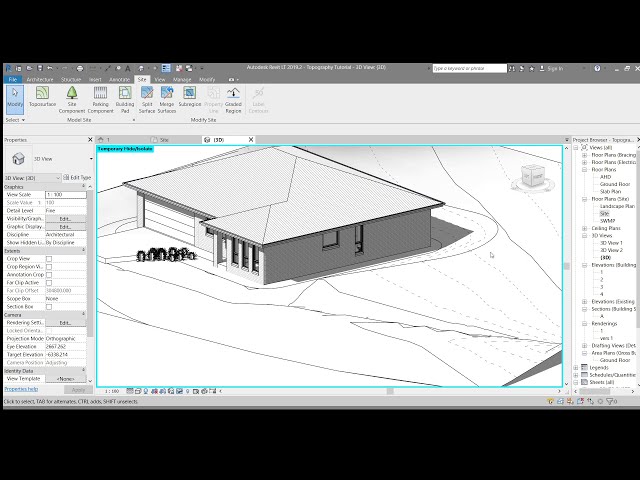 فیلم آموزشی: آموزش مدلسازی سه بعدی توپوگرافی Revit Cut/Fill با زیرنویس فارسی