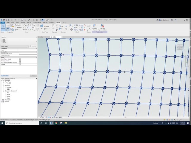 فیلم آموزشی: تمرین Revit (روز 172) - دیوار پرده ای شیشه ای عنکبوتی (فریفرم) با زیرنویس فارسی