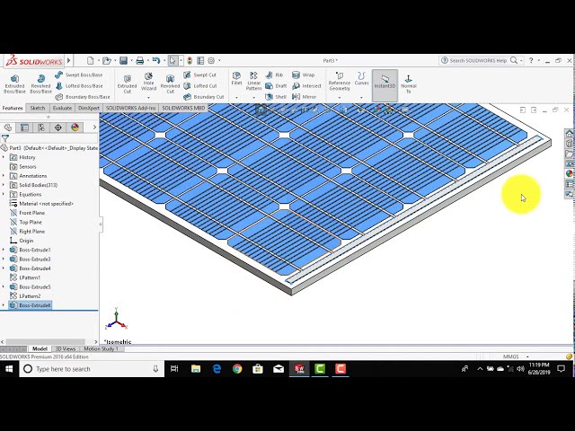فیلم آموزشی: آموزش Solidworks#36 | طراحی پنل فتوولتائیک خورشیدی / پنل خورشیدی.