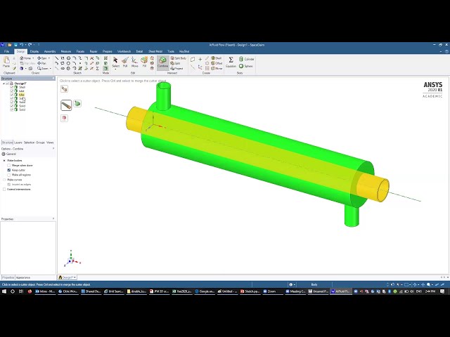 فیلم آموزشی: ANSYS - مبدل حرارتی دو لوله: قسمت 1: هندسه با زیرنویس فارسی