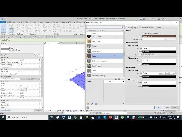 فیلم آموزشی: حفاری LC 36 با شیب جانبی در REVIT با استفاده از دینام برای سطح بالای سطح