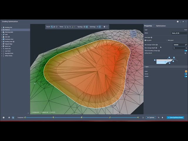 فیلم آموزشی: ایجاد Pond از طریق بهینه سازی درجه بندی در AutoCAD Civil 3D 2023