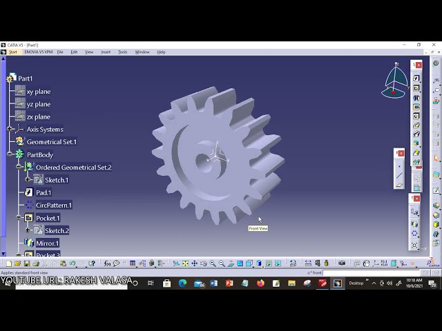 فیلم آموزشی: ساخت چرخ دنده در CATIA V5