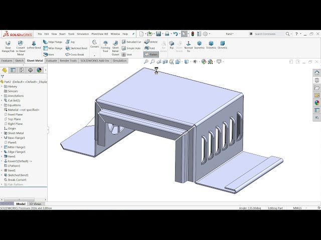 فیلم آموزشی: آموزش ورق فلزی Solidworks محفظه الکتریکی