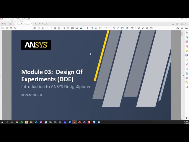 فیلم آموزشی: استفاده از Ansys DesignXplorer در Ansys Mechanical | آکادمی مجازی Ansys با زیرنویس فارسی