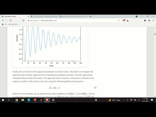 فیلم آموزشی: حل معادلات دیفرانسیل به صورت تحلیلی با استفاده از جعبه ابزار ریاضی نمادین MATLAB با زیرنویس فارسی