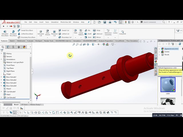 فیلم آموزشی: نحوه طراحی بدنه دریچه گاز در Solidworks