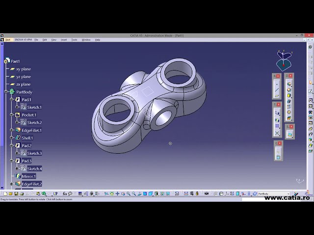 فیلم آموزشی: نحوه ایجاد یک قطعه مکانیکی با استفاده از CATIA Part Design 33