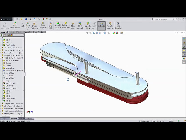 فیلم آموزشی: آموزش Solidworks مونتاژ چند ابزار جیبی 1 با زیرنویس فارسی