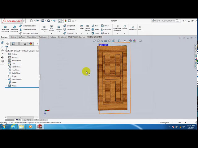 فیلم آموزشی: نحوه ساخت درب ساده در Solidworks 2016 - به زبان انگلیسی با زیرنویس فارسی