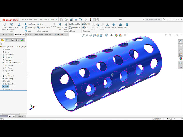 فیلم آموزشی: آموزش Solidworks دستور Fold and Unfold ورق فلزی