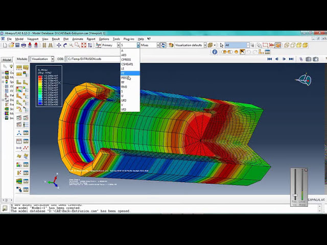 فیلم آموزشی: شبیه سازی اکستروژن معکوس متقارن محوری در Abaqus Explicite