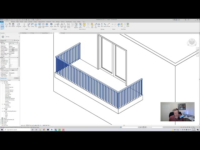 فیلم آموزشی: ایجاد بالکن و نرده در REVIT با زیرنویس فارسی