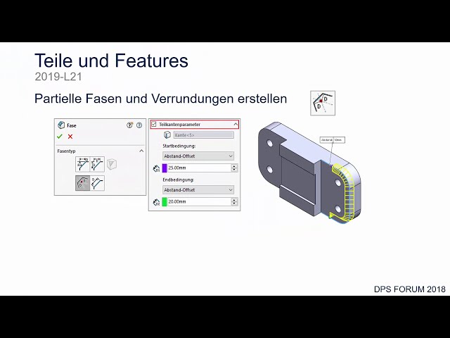 فیلم آموزشی: SOLIDWORKS 2019 - قطعات و ویژگی ها - ایجاد پخ و فیله جزئی با زیرنویس فارسی