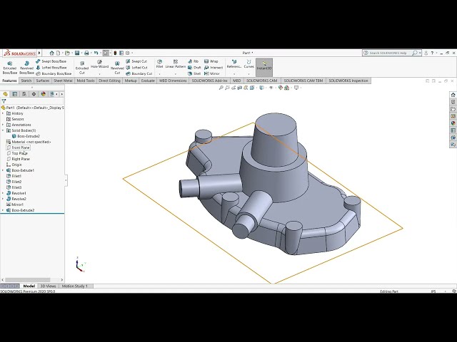 فیلم آموزشی: آموزش سالیدورکس شماره 56 | طراحی پوشش پمپ آب - مدل سه بعدی پیشرفته در Solidworks با زیرنویس فارسی