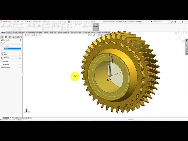 فیلم آموزشی: آموزش SolidWorks 2022 - یک چرخ دنده کرم حلزونی طراحی کنید با زیرنویس فارسی