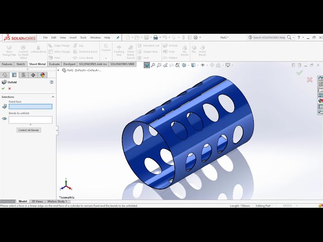 فیلم آموزشی: ⚡آموزش SOLIDWORKS || ورق فلزی || نحوه استفاده از ویژگی FOLD و UNFOLD solidworks.