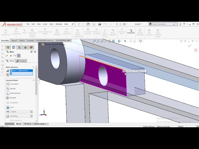 فیلم آموزشی: SOLIDWORKS: - مکانیزم بازگشت سریع میل لنگ و اهرم شکافدار | مطالعه حرکتی | تکانه