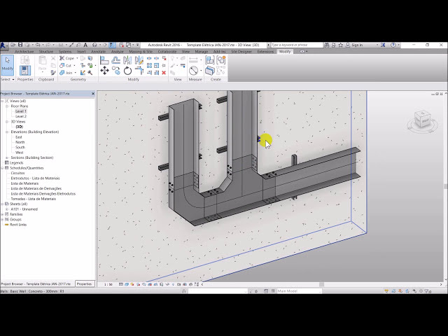 فیلم آموزشی: Revit MEP| کار با سینی کابل روی دیوار