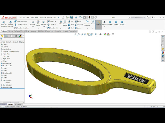 فیلم آموزشی: آموزش Solidworks | طراحی قیچی در Solidworks