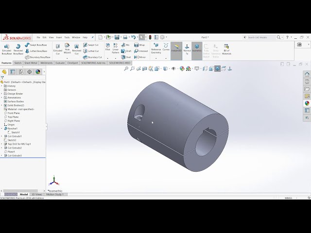 فیلم آموزشی: نحوه طراحی کوپلینگ شفت شماره 52 | طراحی صنعتی | |SolidWorks| @Solidworks Mechanical