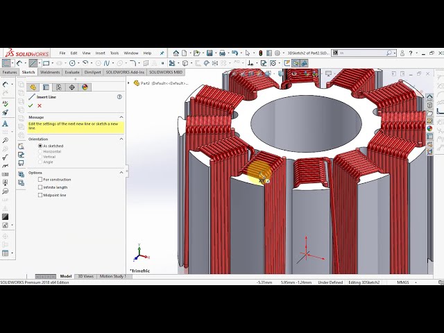 فیلم آموزشی: آموزش Solidworks HP -04. سیم پیچ الکتریکی- موتور براشلس 2212 920 kv با زیرنویس فارسی