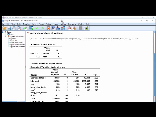 فیلم آموزشی: V15.5 - تست همگنی شیب های رگرسیون در SPSS با زیرنویس فارسی